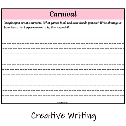 Carnival | Main Idea and Supporting Details Reading Passage and Questions