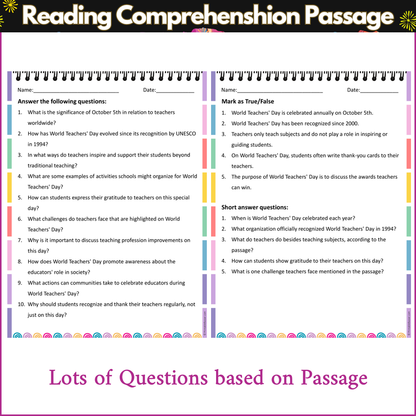 World Teachers' Day | Reading Comprehension Passage and Questions
