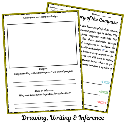 The History of the Compass | Short Reading Comprehension Creative Worksheet