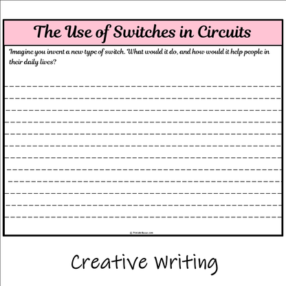 The Use of Switches in Circuits | Main Idea and Supporting Details Reading Passage and Questions