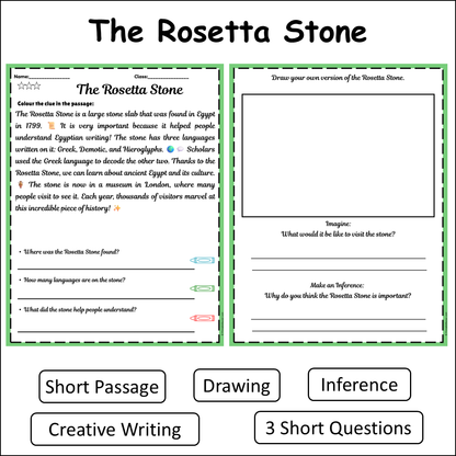 The Rosetta Stone | Short Reading Comprehension Creative Worksheet