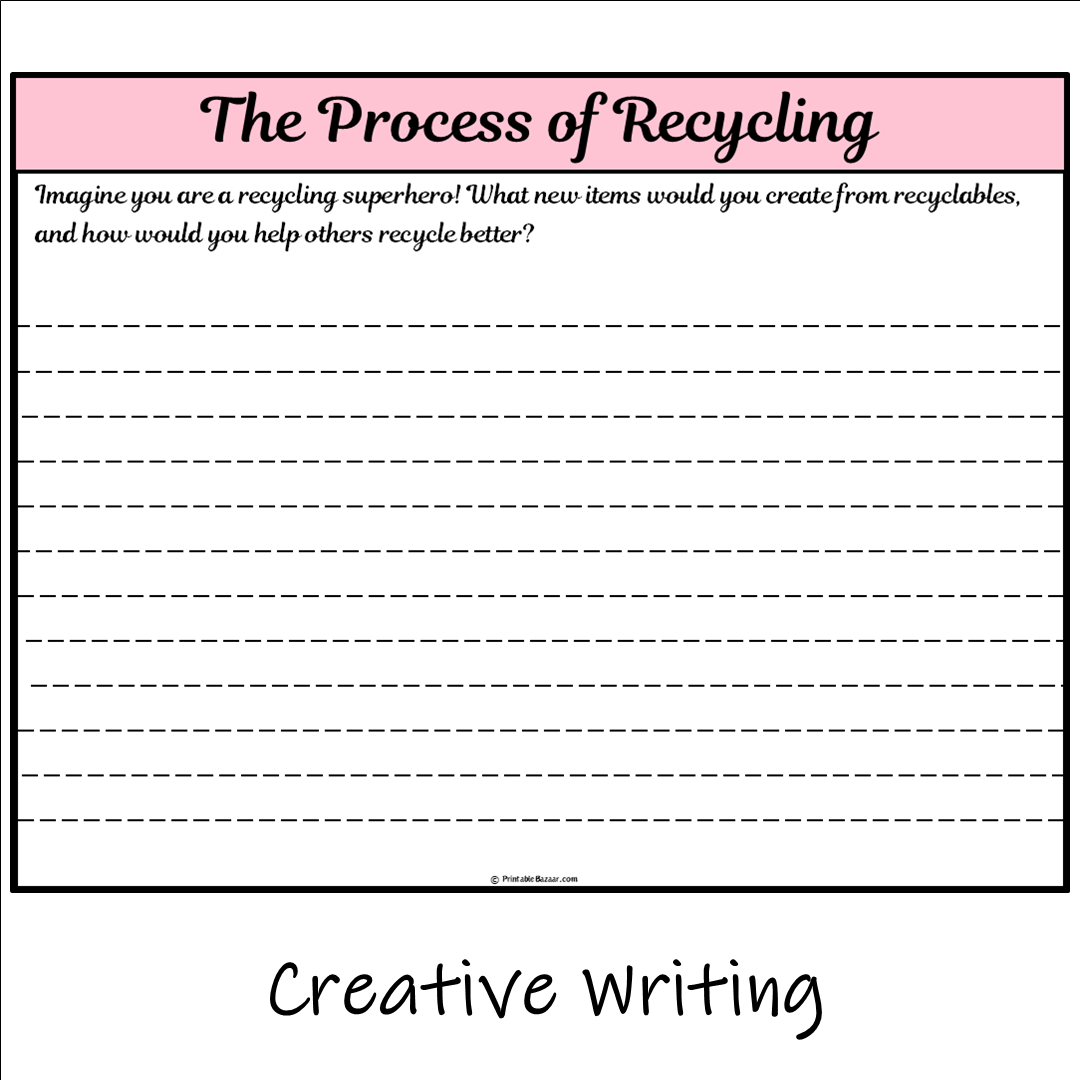 The Process of Recycling | Main Idea and Supporting Details Reading Passage and Questions