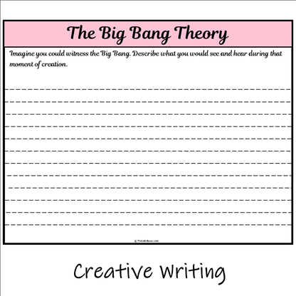 The Big Bang Theory | Main Idea and Supporting Details Reading Passage and Questions