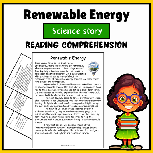 Renewable Energy | Science Story Reading Comprehension Activity
