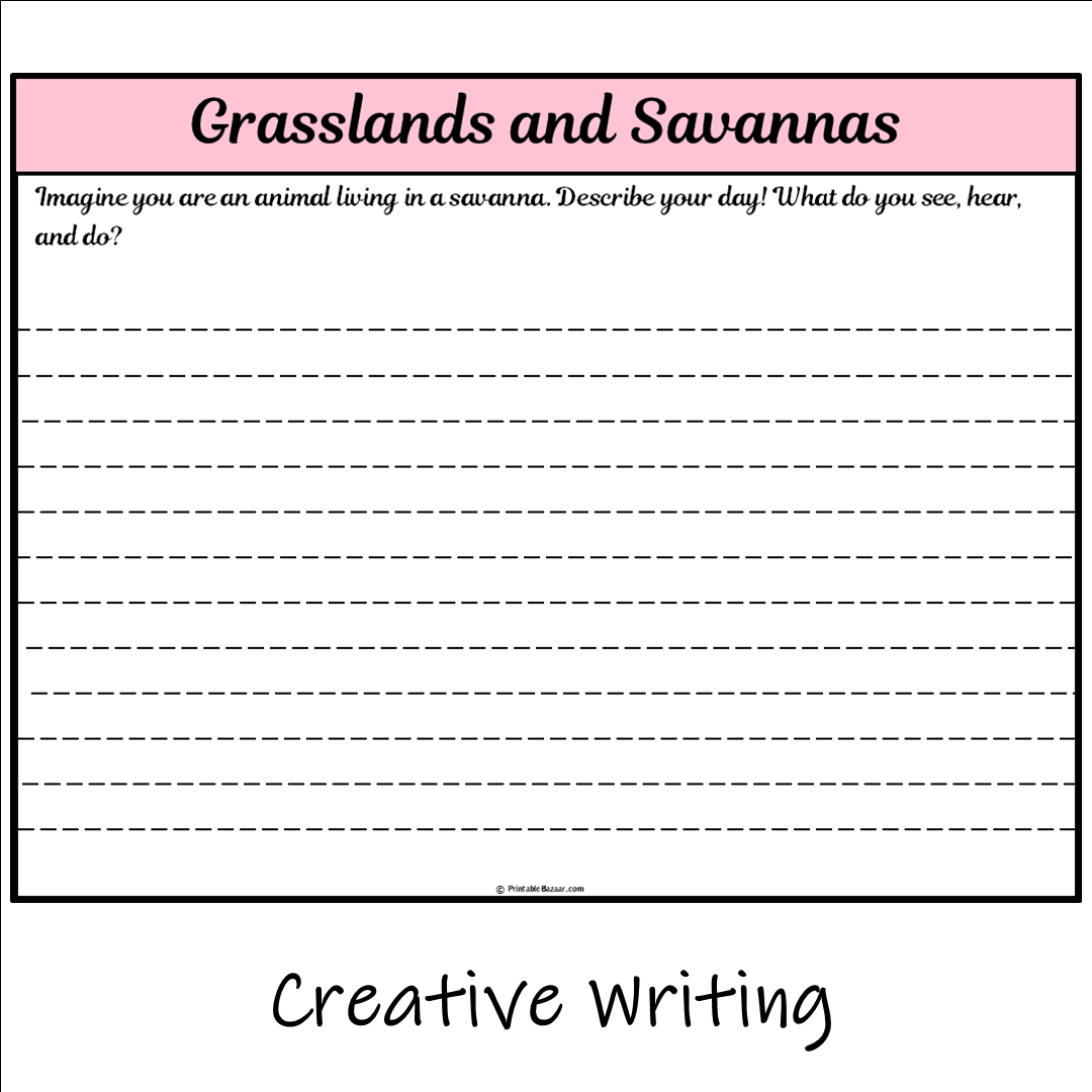 Grasslands and Savannas | Main Idea and Supporting Details Reading Passage and Questions