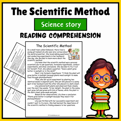 The Scientific Method | Science Story Reading Comprehension Activity