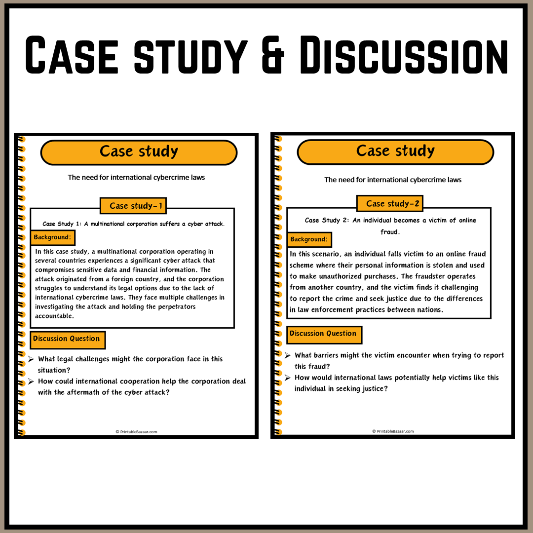 The need for international cybercrime laws | Debate Case Study Worksheet