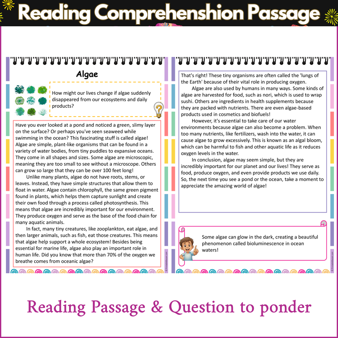Algae | Reading Comprehension Passage and Questions