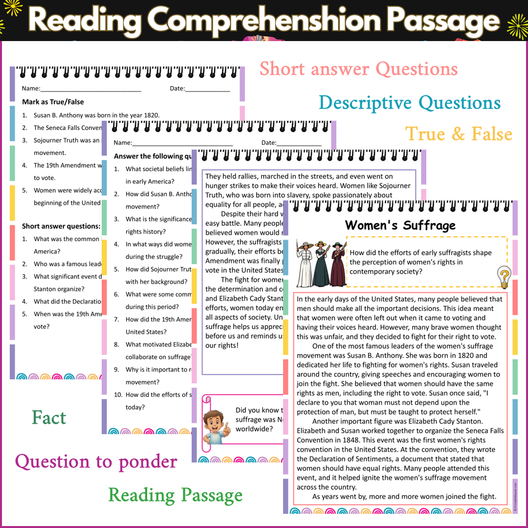 Women's Suffrage | Reading Comprehension Passage and Questions