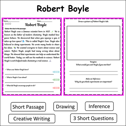 Robert Boyle | Short Reading Comprehension Creative Worksheet