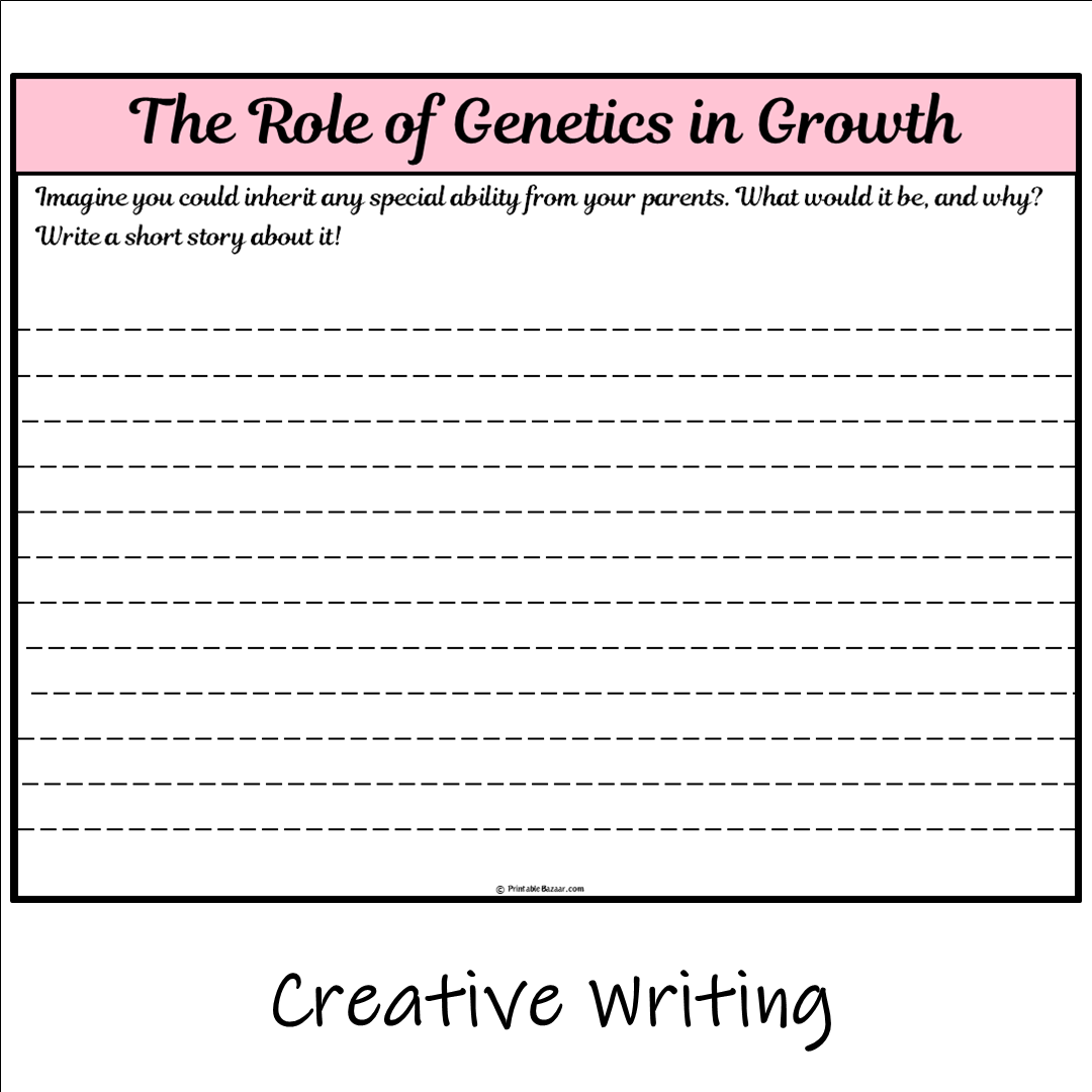 The Role of Genetics in Growth | Main Idea and Supporting Details Reading Passage and Questions