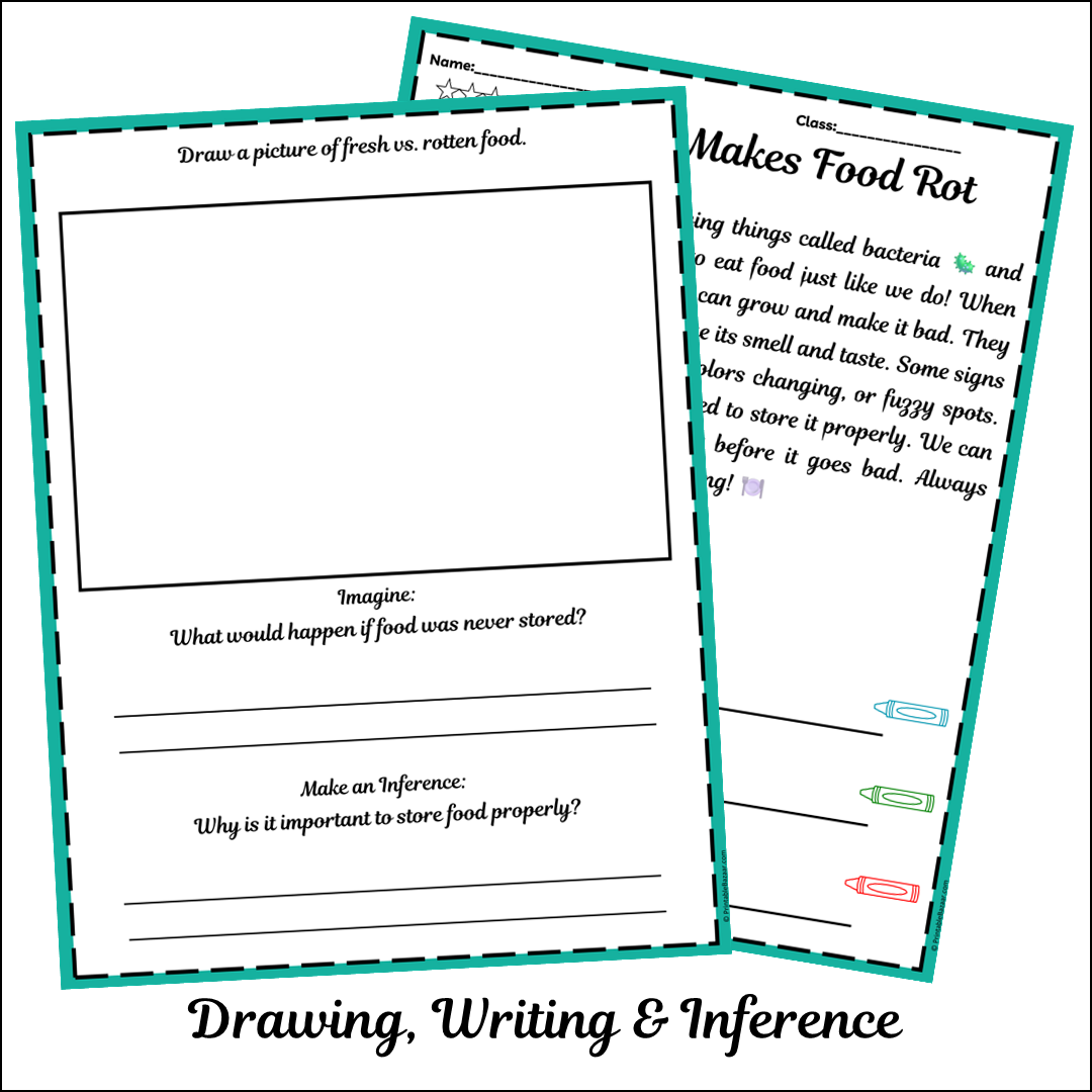 What Makes Food Rot | Short Reading Comprehension Creative Worksheet
