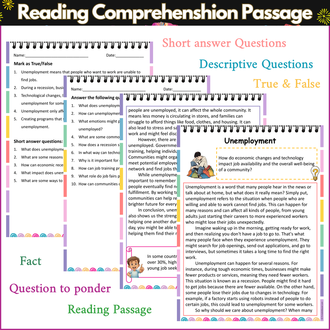 Unemployment | Reading Comprehension Passage and Questions