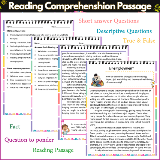 Unemployment | Reading Comprehension Passage and Questions