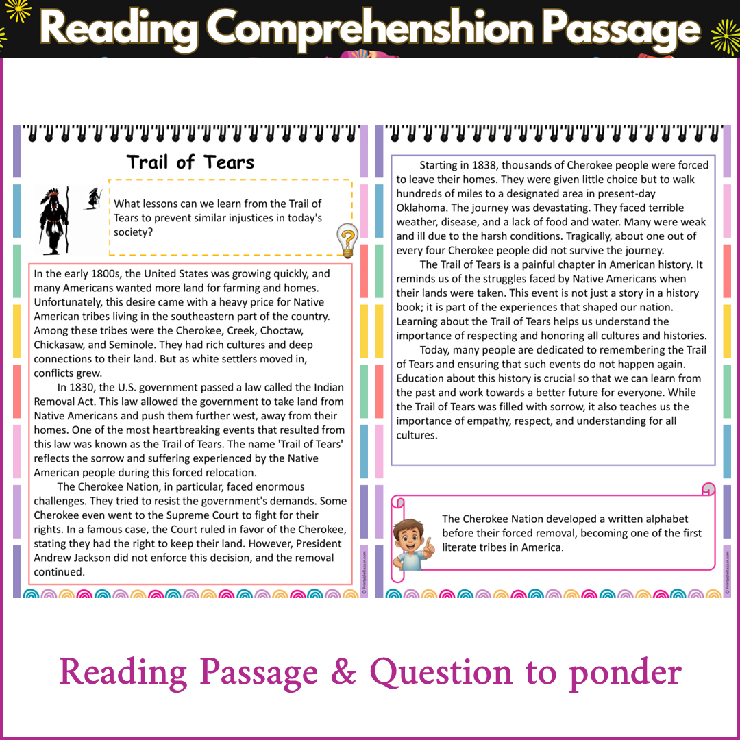 Trail of Tears | Reading Comprehension Passage and Questions