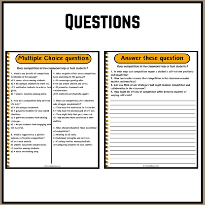 Does competition in the classroom help or hurt students? | Debate Case Study Worksheet