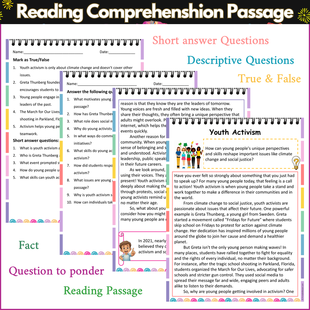 Youth Activism | Reading Comprehension Passage and Questions