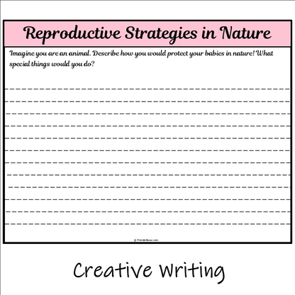 Reproductive Strategies in Nature | Main Idea and Supporting Details Reading Passage and Questions