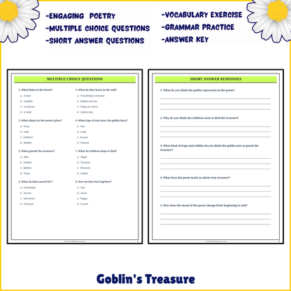 Goblin's Treasure | Poem Grammar Worksheet Printable Activity
