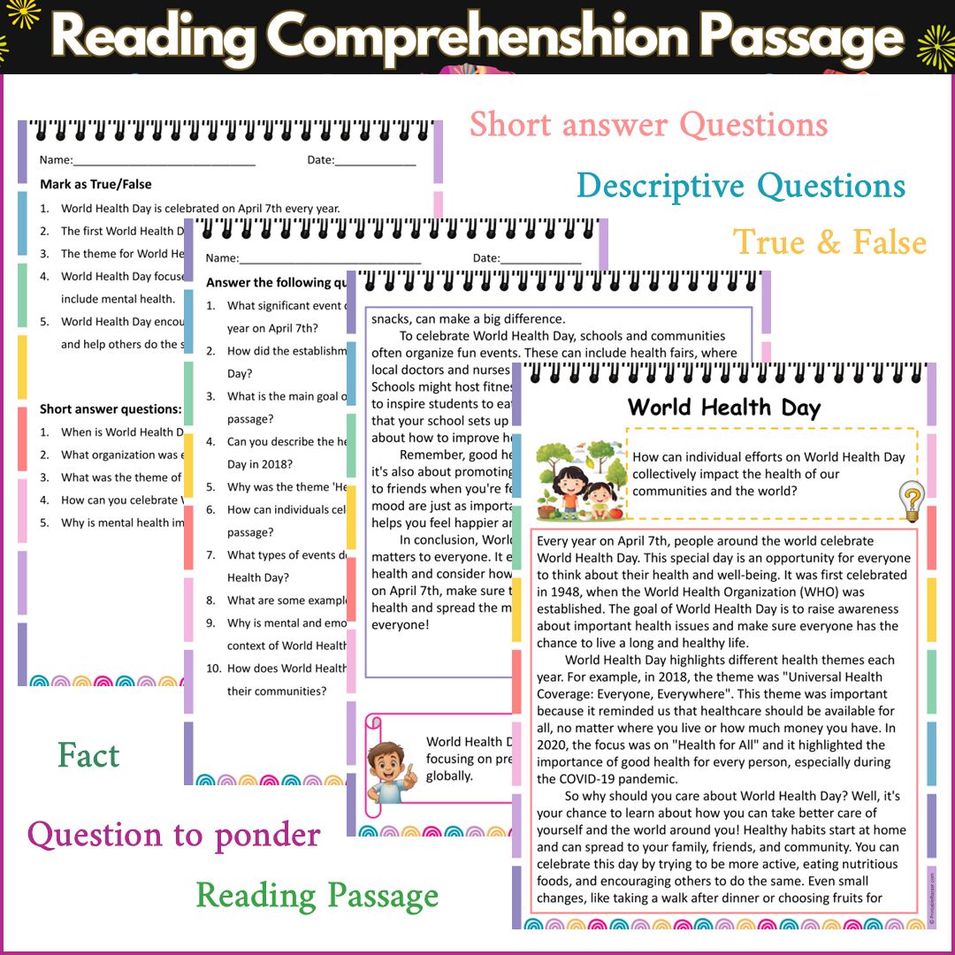 World Health Day | Reading Comprehension Passage and Questions