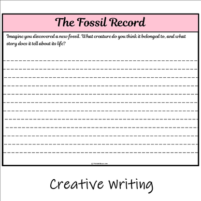 The Fossil Record | Main Idea and Supporting Details Reading Passage and Questions