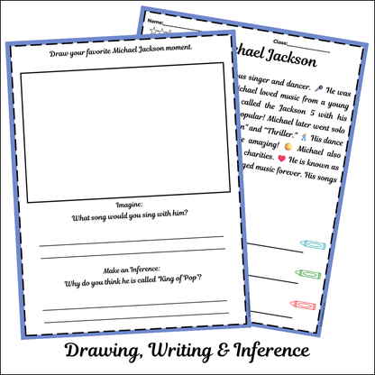 Michael Jackson | Short Reading Comprehension Creative Worksheet