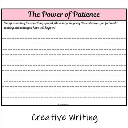 The Power of Patience | Main Idea and Supporting Details Reading Passage and Questions