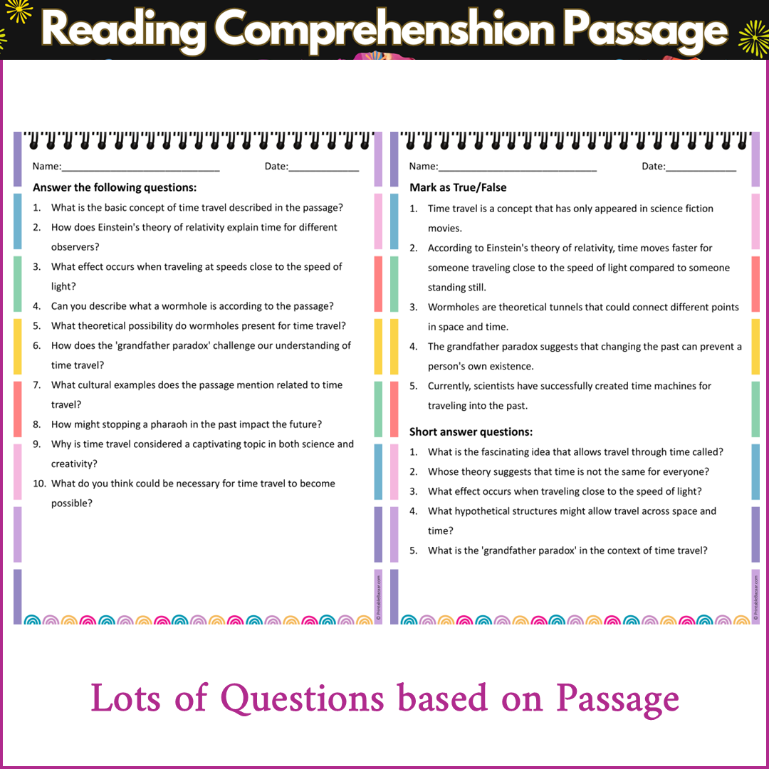 Time travel science | Reading Comprehension Passage and Questions