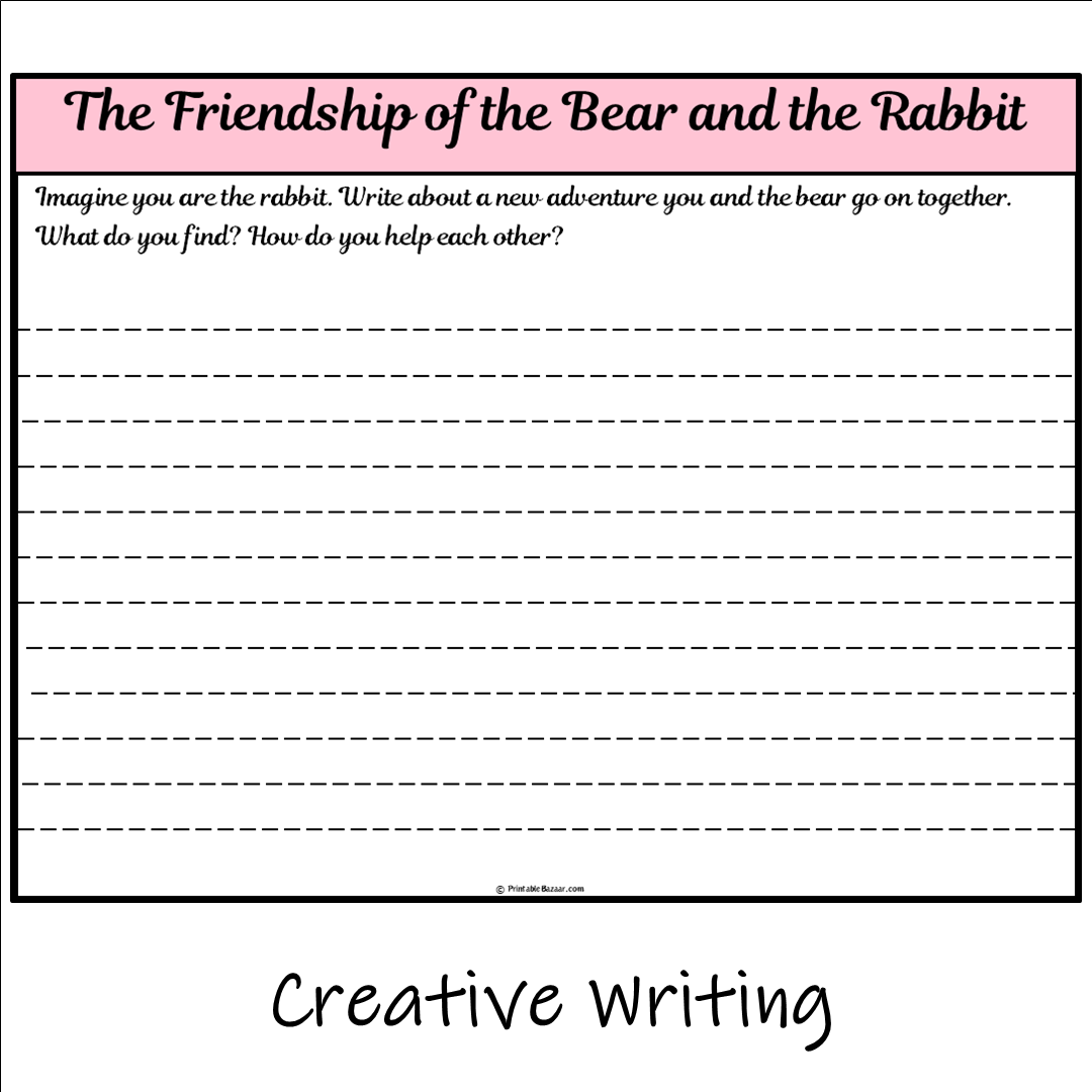 The Friendship of the Bear and the Rabbit | Main Idea and Supporting Details Reading Passage and Questions