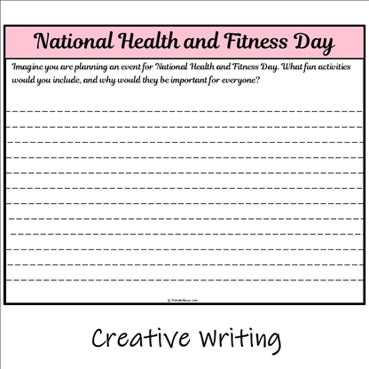 National Health and Fitness Day | Main Idea and Supporting Details Reading Passage and Questions