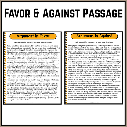 Is it harmful for teenagers to have part-time jobs? | Debate Case Study Worksheet