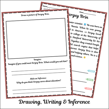 Sergey Brin | Short Reading Comprehension Creative Worksheet