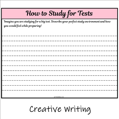 How to Study for Tests | Main Idea and Supporting Details Reading Passage and Questions