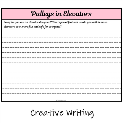 Pulleys in Elevators | Main Idea and Supporting Details Reading Passage and Questions