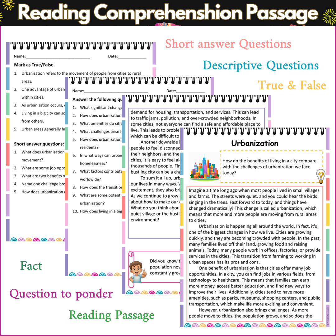 Urbanization | Reading Comprehension Passage and Questions