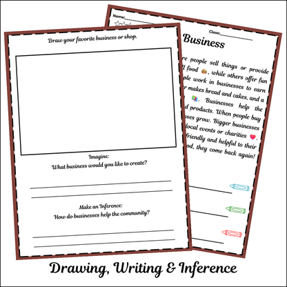 Business | Short Reading Comprehension Creative Worksheet