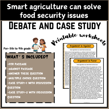 Smart agriculture can solve food security issues | Debate Case Study Worksheet