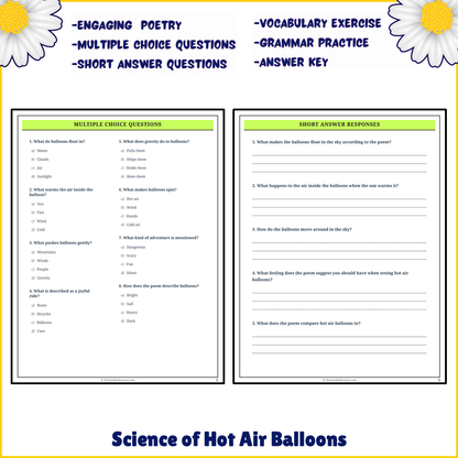 Science of Hot Air Balloons | Poem Grammar Worksheet Printable Activity