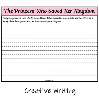 The Princess Who Saved Her Kingdom | Main Idea and Supporting Details Reading Passage and Questions