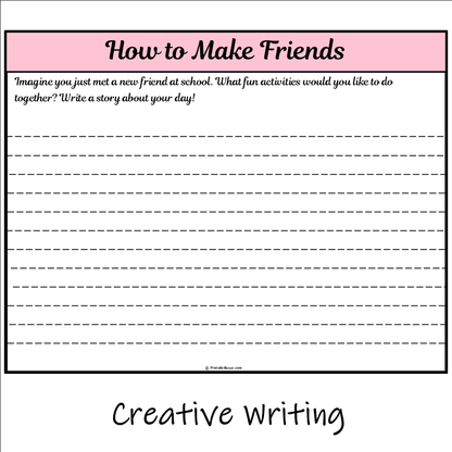 How to Make Friends | Main Idea and Supporting Details Reading Passage and Questions