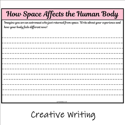 How Space Affects the Human Body | Main Idea and Supporting Details Reading Passage and Questions