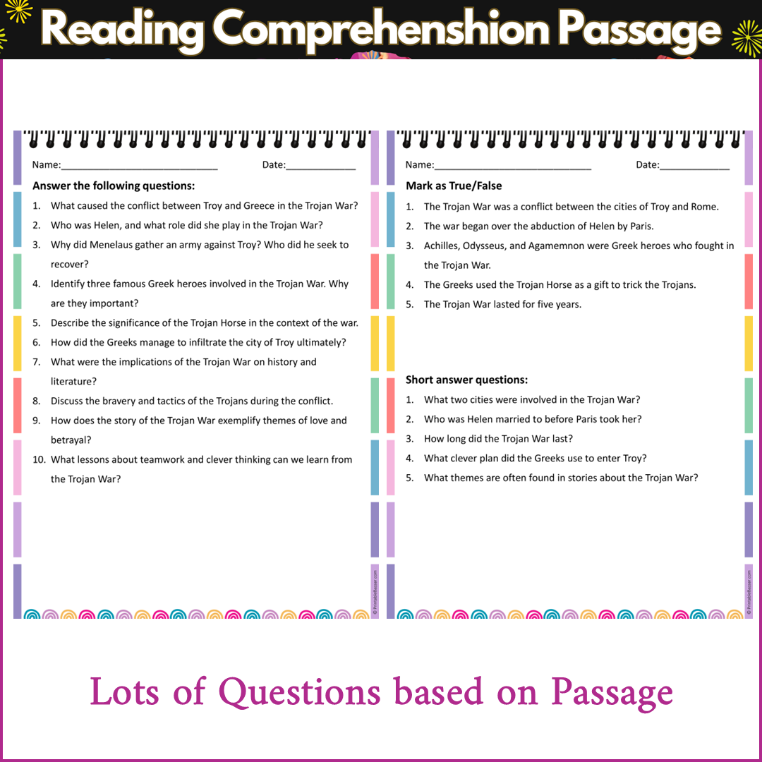 Trojan War | Reading Comprehension Passage and Questions