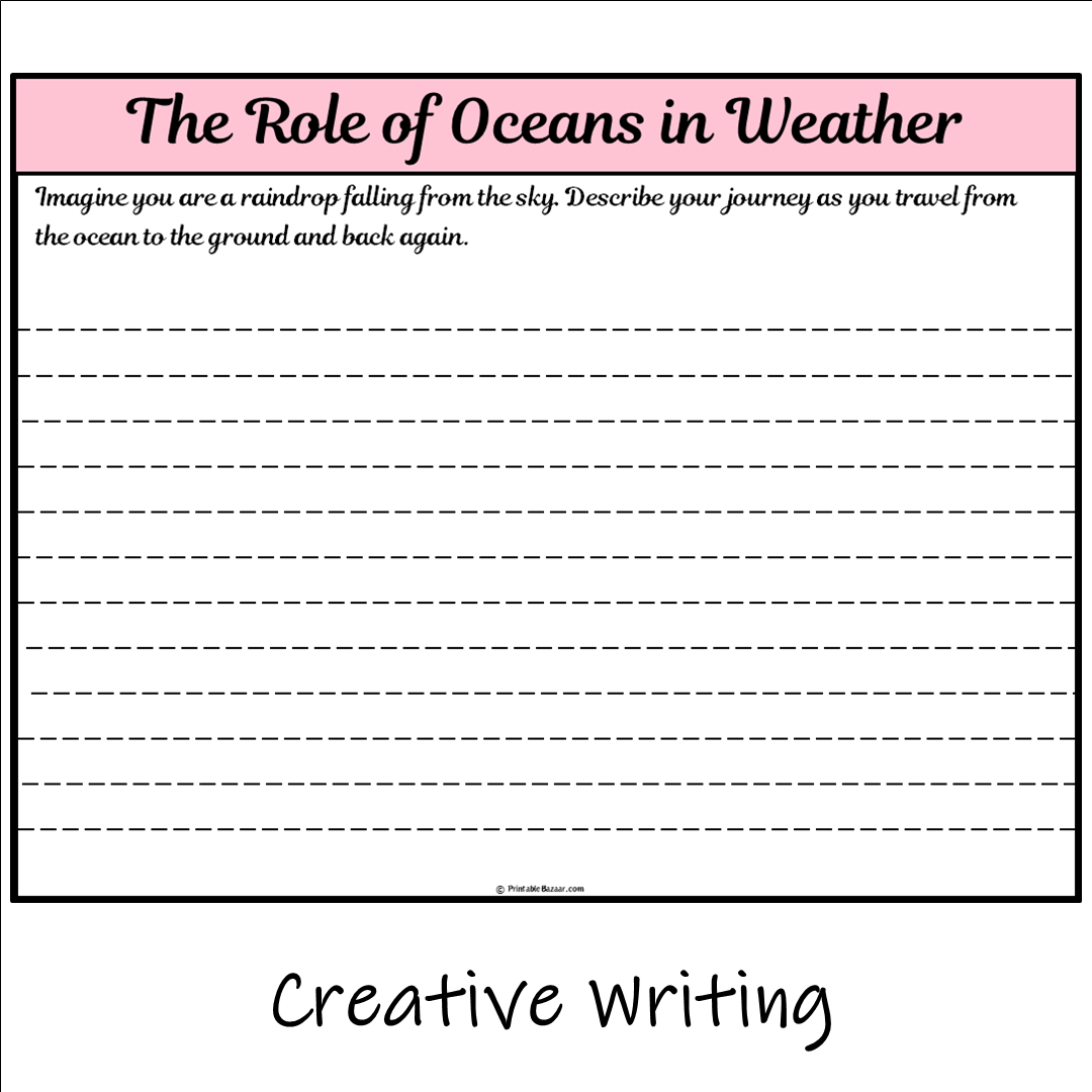 The Role of Oceans in Weather | Main Idea and Supporting Details Reading Passage and Questions