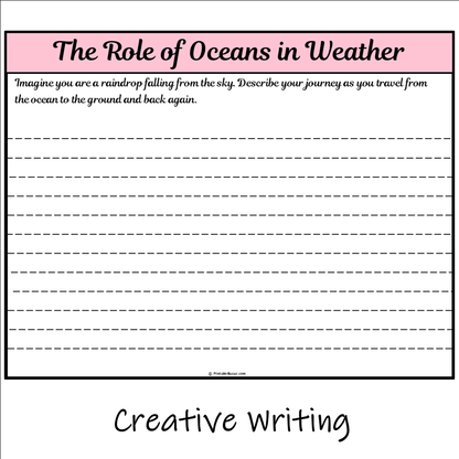 The Role of Oceans in Weather | Main Idea and Supporting Details Reading Passage and Questions