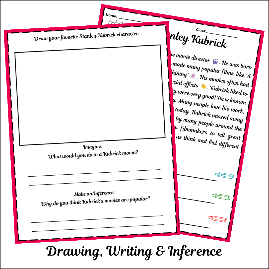 Stanley Kubrick | Short Reading Comprehension Creative Worksheet