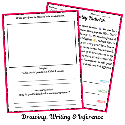 Stanley Kubrick | Short Reading Comprehension Creative Worksheet