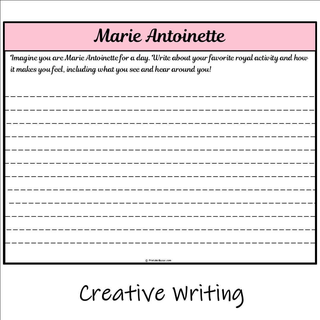 Marie Antoinette | Main Idea and Supporting Details Reading Passage and Questions