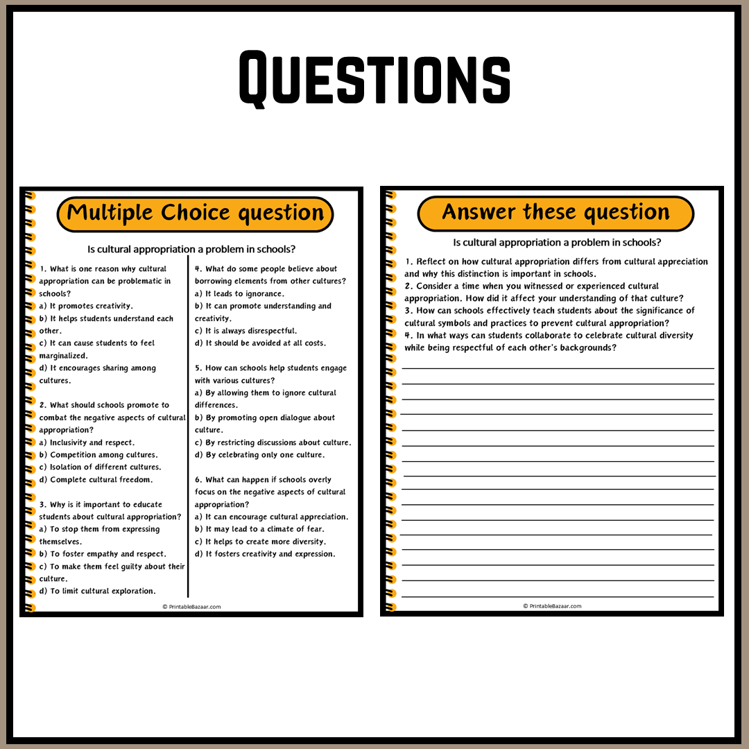 Is cultural appropriation a problem in schools? | Debate Case Study Worksheet