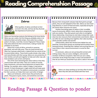 Zebras | Reading Comprehension Passage and Questions