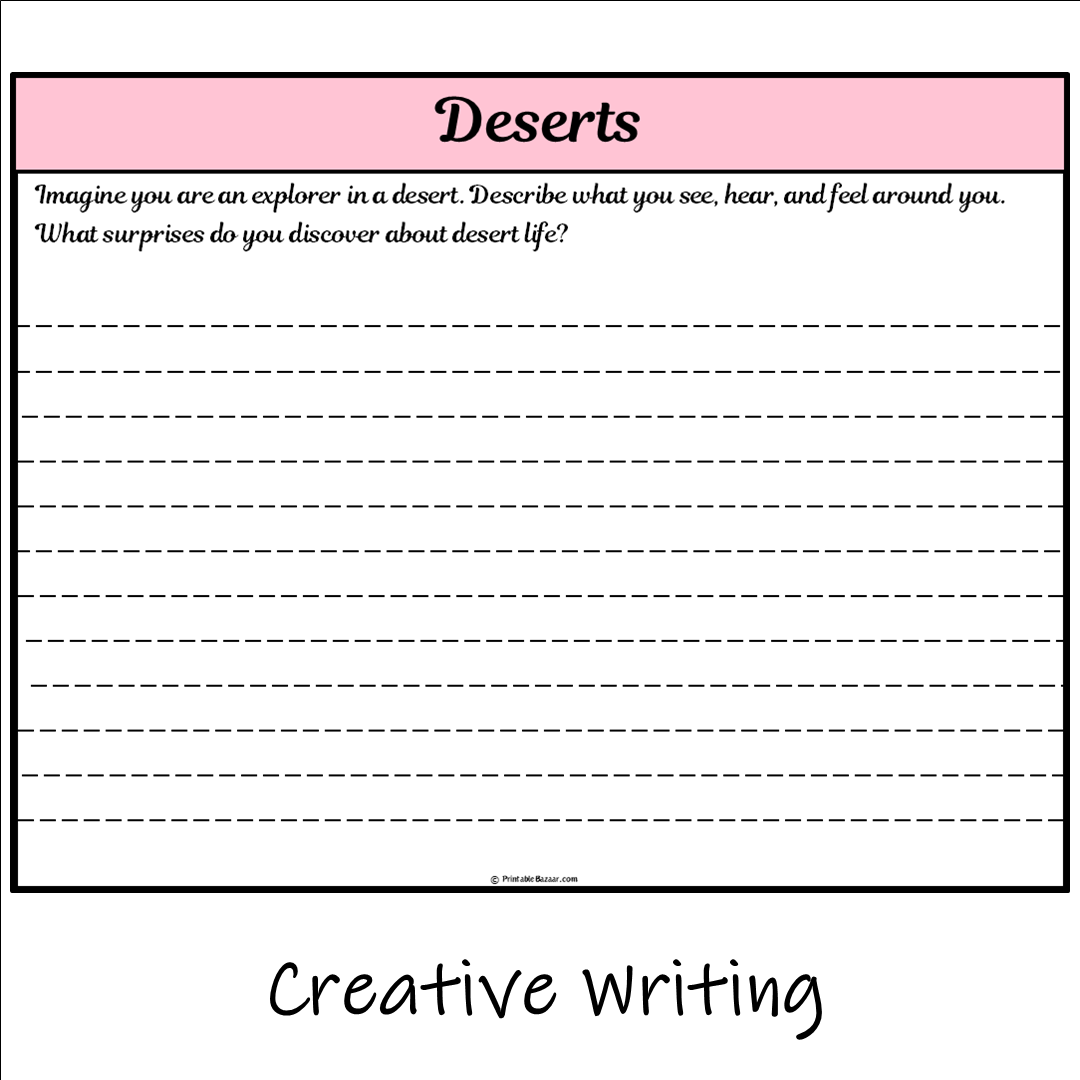 Deserts | Main Idea and Supporting Details Reading Passage and Questions